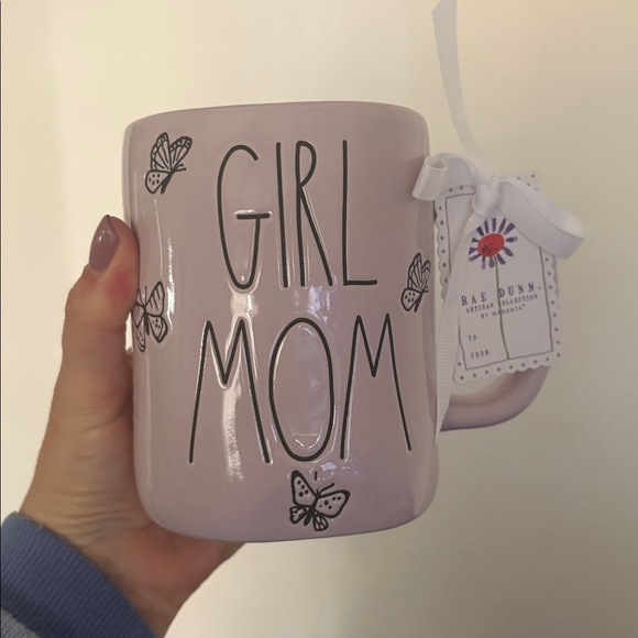 ✨ Rae Dunn “GIRL MOM” Butterfly Mug – Pink ✨ - Picture 2 of 5